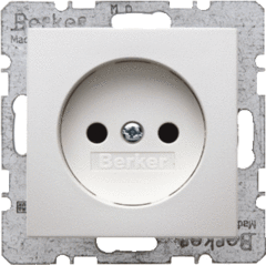 Berker 6167031909 - wcd 2-polig zonder randaarde polar wit mat s1