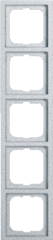 Busch Jaeger 2CKA001754A4310 - afdekraam 5-voudig 1725-183kaz aluminium future line