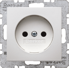Berker 6167038989 - wcd 2-polig zonder randaarde polarwit glanzend s1