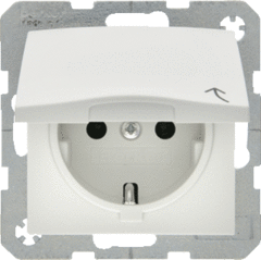 Berker 47511909 - wcd randaarde + klapdeksel polar wit mat s1