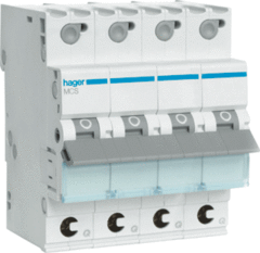 Hager MCS625E - instalatieautomaat 3p+n 25a c-kar. 6ka quickbusbar