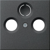 Gira 086928 - inzetplaat coax + radio antraciet 55