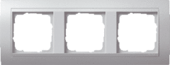 Gira 021336 - afdekraam 3-v alum/alu ev