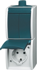 Busch Jaeger 2CKA001684A0324 - combinatieschakelaar + ra/serie 2601/5/20ew-53