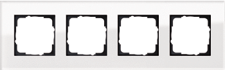 Gira 021412 - afdekraam 4-voudig glas wit esprit