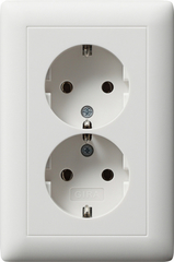 Gira 078204 - wcd randaarde 2voudig compact zwm st55 (Speciale inbouwdoos)