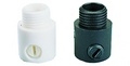 Klemnippel zwart met buitendraad 7,5mm 601225 (zak van 10 stuks)