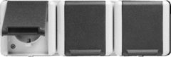 Jung 8230W - 8230 W - wcd 3-voudig randaarde horizontaal compleet met bodemdeel wg800 8230w
