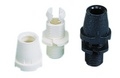 Klemnippel zwart met buitendraad 7mm 601245 (zak van 10 stuks)