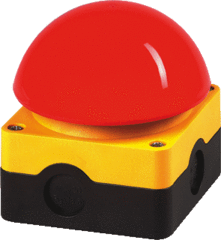 Eaton 256790 - slagdrukknop rood fak-r/v/kc02/iy (2xverbreekcontact)