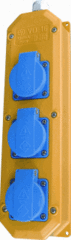 Hateha 12.112.007 - nylon wcd randaarde vd16geel / blauw 3-voudig waterdicht