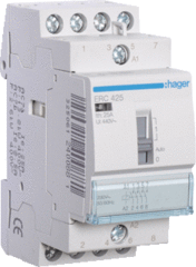 Hager ERC425 - magneetschakelaar 25a handbediening 4-maak 230v ecr425