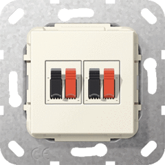 Gira 569301 - aansluitwcd 2x luidspreker cwg (let op montageplaat 45x45 los bijbestellen)