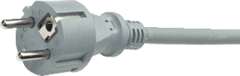 Hk Electric 517800123 - aansluitsnoer 3x1,5mm2 rubber buitenmantel 5 meter grijs