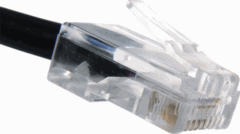 Radiall R280MOD8P8 - Plug modulaire connector plug (steker) rj45 cat5e doos 25 stuks (ronde kabel massive kern)
