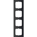 Busch Jaeger 2CKA001754A4422 - afdekraam 4-voudig 1724-885k zwart mat future linear