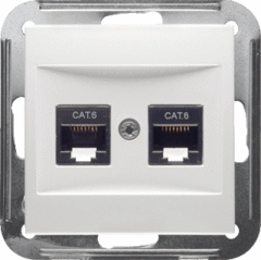 Peha 00318671 - data wcd 2-voudig cat6 & centraalplaat compleet badora levend wit