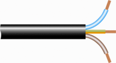 Hemmink C2107000DM10G - vmvl 2x0.75 rond zwart rol 100 meter