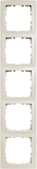 Berker 10158982 - afdekraam 5-voudig creme wit glanzend s1