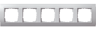 Gira 021536 - afdekraam 5-v alum/alu ev