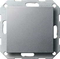 Gira 026826 - inzetplaat blind aluminium 55