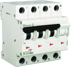 Eaton 243019 - automaat pls6-c20/3n-mw (6ka) 20ampere 3p+n c-kar