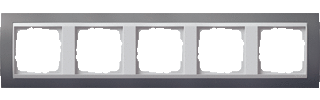 Gira 021581 - afdekraam 5-v alum/antr ev