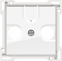 Niko 111-69593 - inzetplaat radio / tv 2x coax glanzend wit
