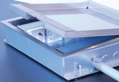 OCS 33.70.008 - 715.0311 - vloerdoos 4 x 230v + 8 data frame deksel rvs