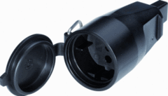 Kaiser Martin 553/SW - koppel contrastekker 10a pvc voor prikkabel zwart