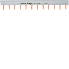 Hager KB263A - verbindingsrail 6x2-polig kb263a