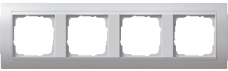 Gira 021436 - afdekraam 4-v alum/alu ev