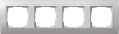 Gira 021436 - afdekraam 4-v alum/alu ev