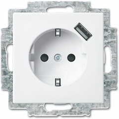 Busch Jaeger 2CKA002011A6237 - wcd randaarde + usb aansluiting