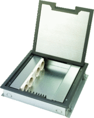 OCS 33.70.007 - vloerdoos 4x230v+4xblind inbouw (kunststof deksel)