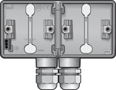Niko 700-84852 - wd onderbak 2-voudig horizontaal 2xm20 hydro