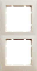Berker 10128982 - afdekraam 2-voudig creme wit glanzend s1