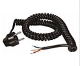 Spiraalsnoer 027020 randaarde stekker 3x1mm2 zwart