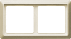 Busch Jaeger 2CKA001730A0266 - afdekraam 2-voudig 2102-32 crème-wit-elektro wit a44