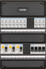 Eaton groepenkast 3-fase 10 groepen 3 Aardlekschakelaars 2-P 1 hoofdschakelaar 4-P systeem 55 I-103V1400-HS-64