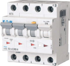 Eaton 120682 - aardlekautomaat 25A c-kar. 300mA 3p+n