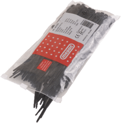 Mepac 451228 - bundelband 140x3,5mm zwart zak 100 stuks
