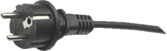 Hk Electric 517800043 - gereedschapssnoer h07rnf 2x1mm2 3 meter met aangegoten stekker