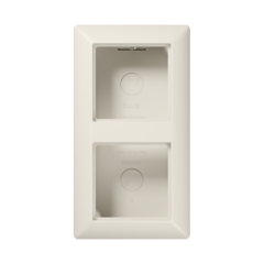 Jung AS582AW - opbouwrand + afdekraam 2-voudig creme wit