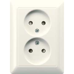 Jung AS5010U - wandcontactdoos 2-voudig 2pol standaard as500