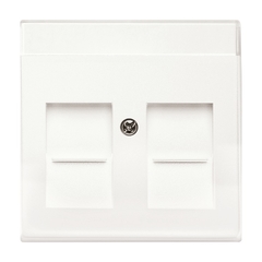 Busch Jaeger 2CKA001710A3176 - inzetplaat 2x modulair jack 1800-84 studio wit future linear
