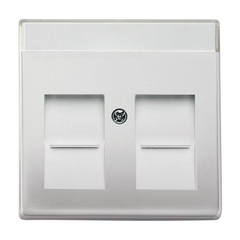 Busch Jaeger 2CKA001710A3767 - inzetplaat 2x modulair jack 1800-866 pure stainless steel
