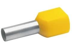Klauke 800073231 - adereindhuls 875/14 geel 2x6mm2 zak 100 stuks