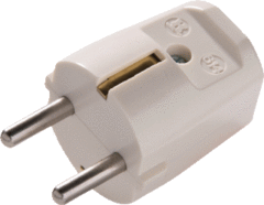 Mk 614/WS - stekker 2-polig randaarde 16a creme