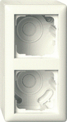 Gira 106201 - opbouwbehuizing inclusief afdekraam creme wit glanzend s55